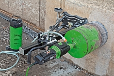 Использование станины для алмазного бурения Eibenstock BST 352 V