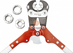 Применение клещей обжимных для фитингов пластиковых и металлопластиковых труб Icomar TH 16-20-26-32 мм
